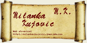 Milanka Kujović vizit kartica
